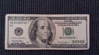 Collectable 1999 $100 US ★star★ Federal Reserve Currency Note Very
