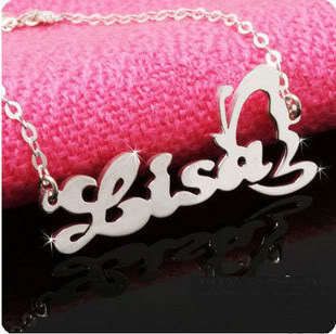 Sterling Silver Personalized Jewelry Name Necklace 5cm