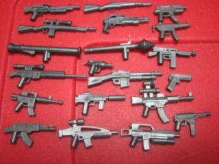  Gunmetal Grey Weapons Custom 20 Pieces for Minifig Cod WW2 New