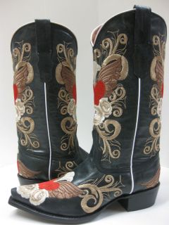 Ladies Womens Cowboy Boots Sexy Shoes New Gringo Embroidered Heart