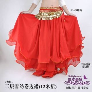 Rojo Falda Danza Del Vientre Oriental Belly Dance Skirt