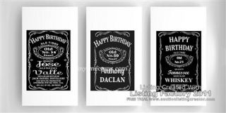 item description custom happy birthday jack daniel bottle label