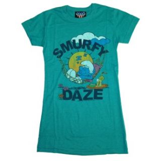 The Smurfs Smurfy Daze Junk Food Vintage Style Soft Juniors Babydoll T