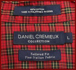 Daniel Cremieux Mens Pearl Snap Red Plaid Western Shirt Large L Mint