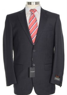 450 Cezanne 38R Mens Solid Charcoal Gray Two Button Two Vent Wool Suit