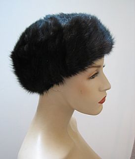 Ladies Vintage Dark Mink Darcel Hat Beret Style 508