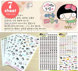 Korean Daily Deco Note Book Cartoon Lovely Message Label DIY