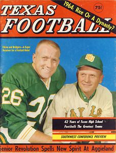 1964 Larry Elkins John Bridgers Baylor Dave Campbells Texas Football