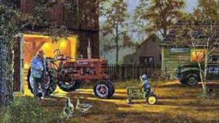 Dave Barnhouse Common Ground Tractor Farm Print 18 x 11