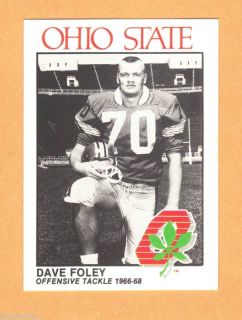 Ohio State Buckeyes Dave Foley RARE Collector Card 1968 National