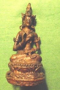 Antique Old Solid Cast Bronze Buddha Figure Meditating Buddha
