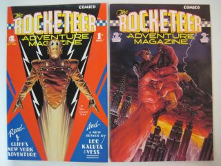  Set of The Rocketeer Adventure Magazine 1 2 Comico Dave Stevens