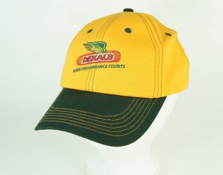 Dekalb seeds corn hat adjustable farmer trucker Yellow Green Genuity