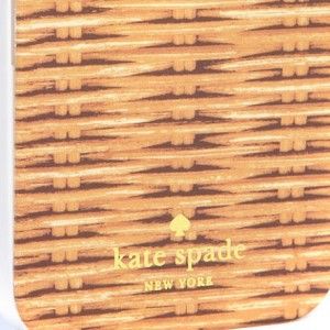 NIB Kate Spade Delevan Terrace Wicker Basket Print iPhone 4 & 4s Hard
