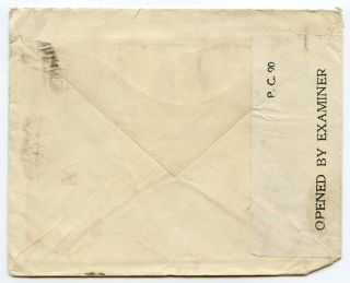 India New Delhi to London 1943 Censored Airmail Cover