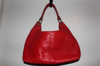 BOTTEGA VENETA Red Deerskin Deer Skin Intrecciato Hobo Leather Handbag