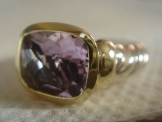 David Yurman 14 K Gold SS Lavender Noblesse Ring