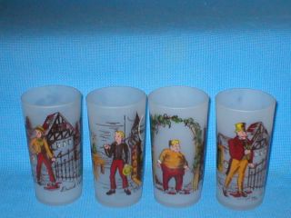  Glasses Xmas Frosted Fagin Oliver Twist David Copperfield