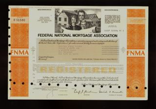 FannieMae* FNMA Federal National Mortgage Association ONE MILLION