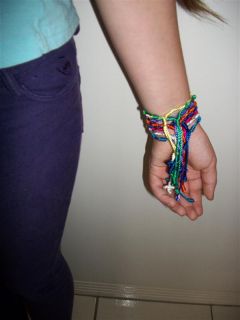 Handmade String Decenario Knotted Rosary Bracelet 1 PC