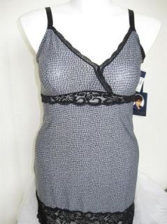 preview nwt delta burke lace trimmed chemise in city scales 3x