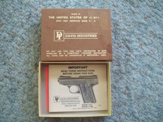 Davis Industries P 32 and P 380 Box with Manual Other Papers OK Shape