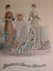 This particular item is an Antique FASHION PRINT Demorests Monthly