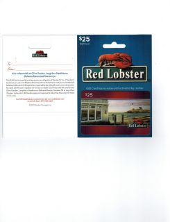 25 Darden Red Lobster Olive Garden and More Gift Card