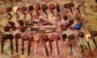 Huge lot of Estate pipes 25 whole pipes Peterson Kirsten KayWoodie