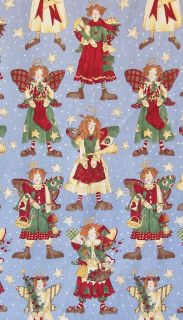 Vintage ALEXANDER HENRY Nicole de Leon Ragg Angel Christmas Fabric