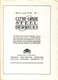 Clyde Iron Works Duluth MN Grade Steel Derrick Logging Railroad Barge