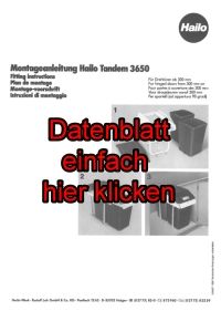 Hailo Tandem Mülleimer 2 x 15 Liter Metallgestell Neu