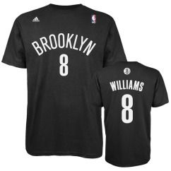 Brooklyn Nets Deron Williams Black Name and Number Jersey T Shirt