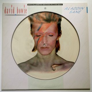 DAVID BOWIE Aladdin Sane PICTURE DISC UK Numbered Never Played Limited