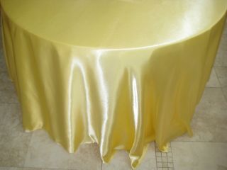 10 Canary Yellow Satin 120 Round Tablecloths Wedding