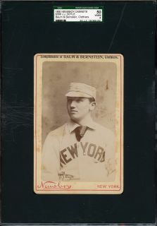 1895 Newsboy Cabinet Doyle New York SGC 50 RARE Overprint