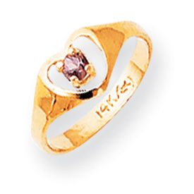  14k Gold Child January December Birthstone Ring Pick Your Size