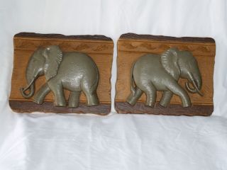  3D molded plastic pictures Home Interiors plaques decoration Elephants