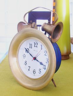 RARE Bronze Vtg Blessing Alarm Clock West Germany 1960