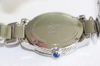 David Yurman Stainless Steel 38mm Round Quartz Watch with Diamond