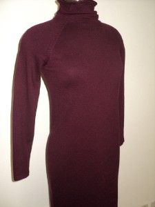 Talbots Fall Career Soft Burgundy Fine Merino Wool Turtleneck Sweater
