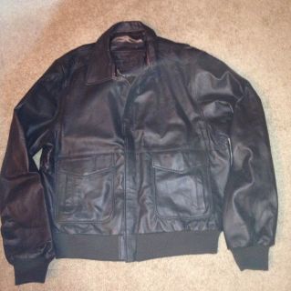 Dekalb Asgrow Award Dark Brown Leather Seed Corn Jacket XL Coat