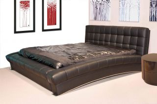 Diamond Sofa Belaire California King Bonded Leather Tufted Bed Black