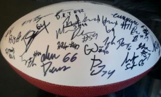 2012 Arkansas Razorbacks Team Signed Football Certificate Proof