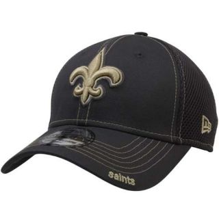 New Era New Orleans Saints Graphite Neo 39THIRTY Flex Hat Charcoal