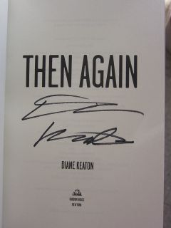 Diane Keaton Signed Book Then Again Godfather Actress