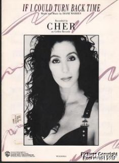 1989 Cher Pop Sheet Music If I Could Turn Back Time