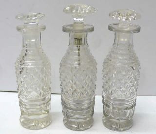  Silver Cruet with 8 Crystal Condiment Bottles 1817 Thomas Dicks
