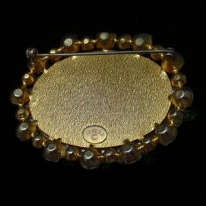 Pin Cushion Sea Urchin Pin Vintage Brooch DeNicola Rhinestones & Beads