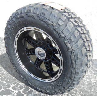 20x10 Black XD Diesel Wheels Rims 35 Federal Couragia M T Tires Ford